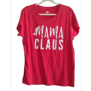 Holiday Time Red Mama Claus Tee Size 2X